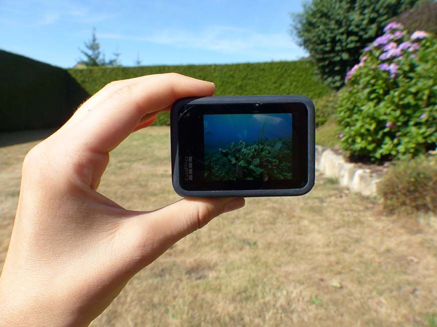 Man sieht die geöffnete Galerie auf der GoPro Hero 9.